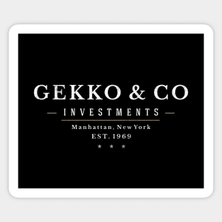 Gekko & Co - Wall Street - modern vintage logo Sticker